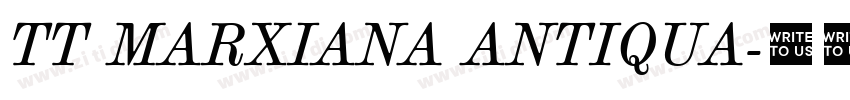 TT MARXIANA ANTIQUA字体转换